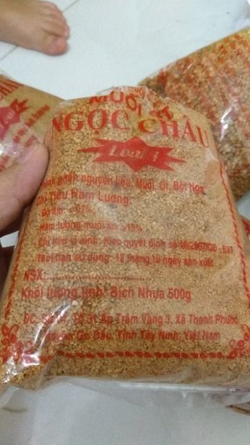 Muối ớt Ngọc Châu loại mịn hủ 100gr