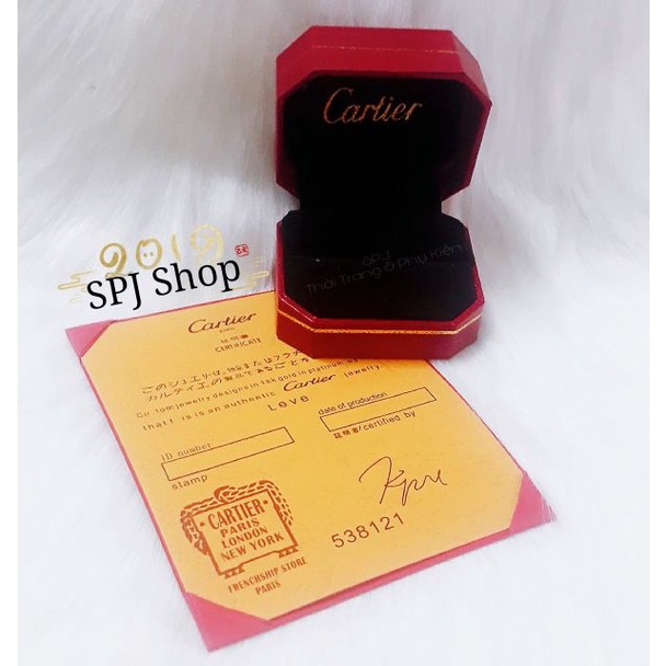 Hộp Cartier Đựng Nhẫn Trọn Bộ (3 Món Như Hình)