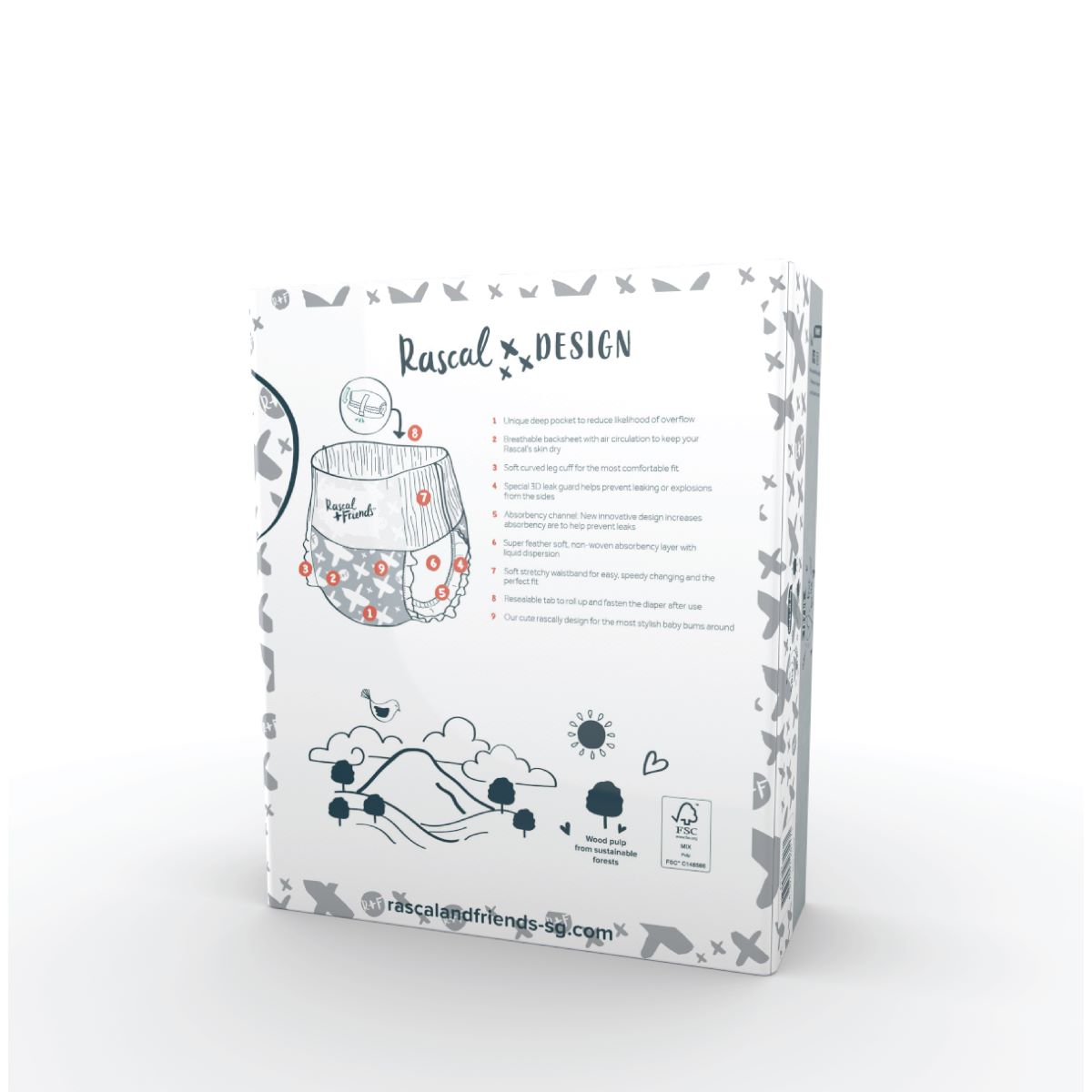 [HOT DEAL] Tã/Bỉm Quần Rascal & Friends cho bé 6kg 11kgSize M 58 miếng ...