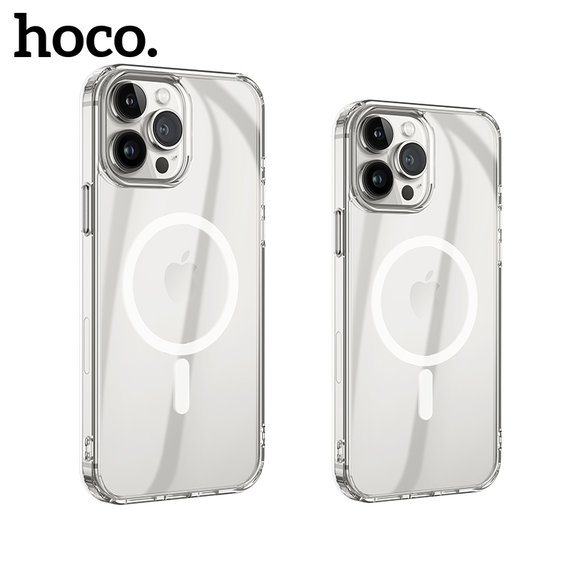 HOCO 100% Original Magnetic Phone Case For iPhone 14 13 12 12 Pro Max 12 Mini For Wireless Charging Shockproof Full Protection TPU Case