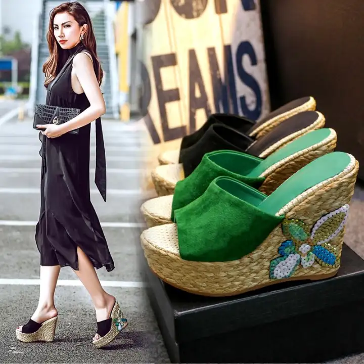 woven platform sandals
