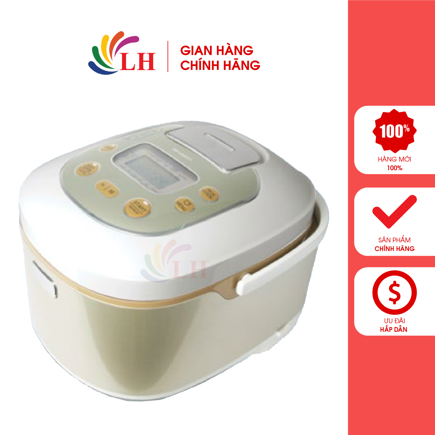 Nồi cơm điện tử sharp 1.8 lít ks-th18 - hàng chính hãng - thiết kế độc đáo thông minh, dung tích 1.8 lít, công suất 790w