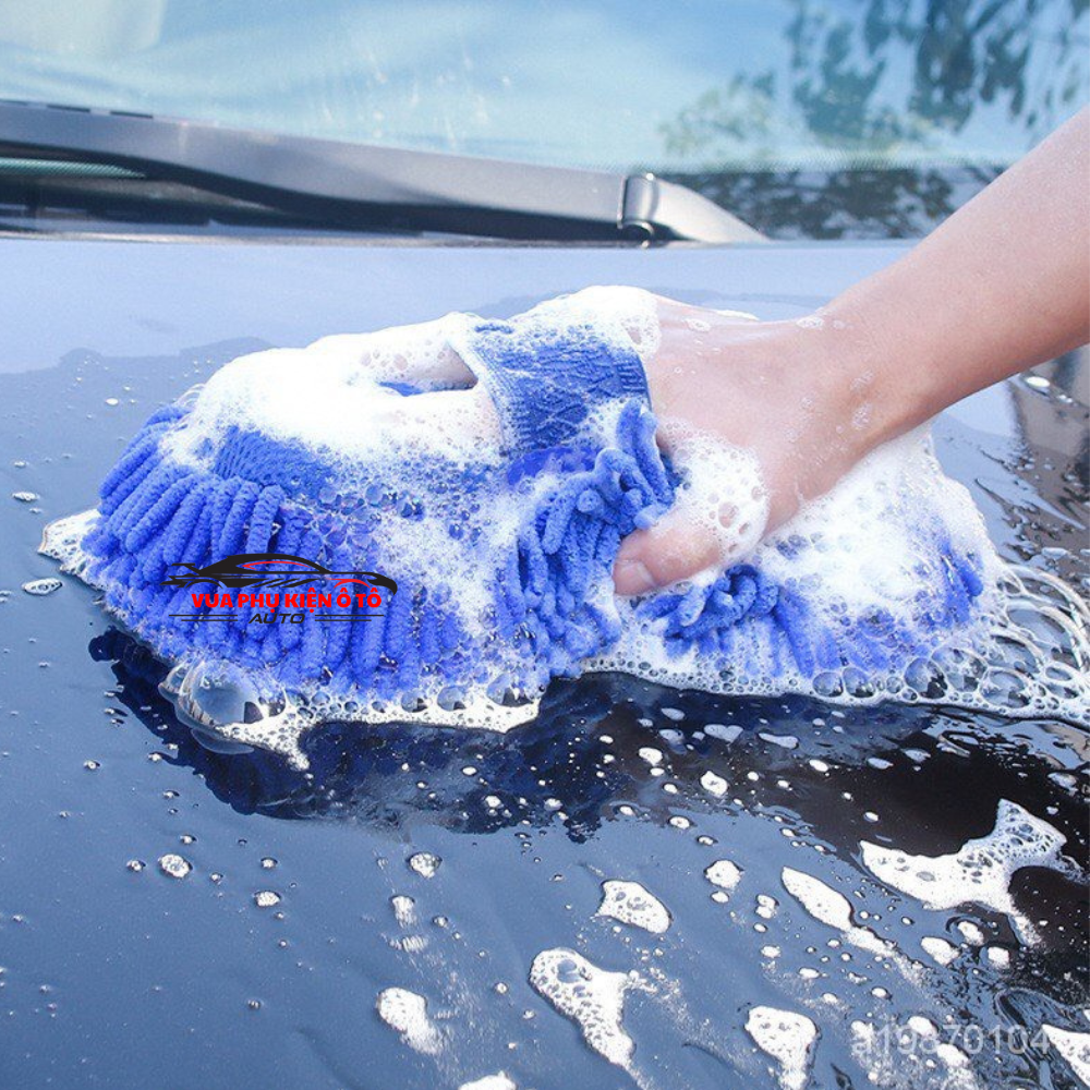 Miếng san hô rửa xe ô tô Microfiber cao cấp mềm mịn (Màu sắc ngẫu nhiên)