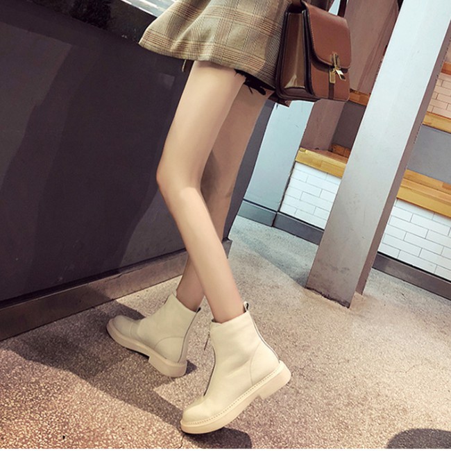 [SKM] Giày boot dây kéo phía trước nữ 20414