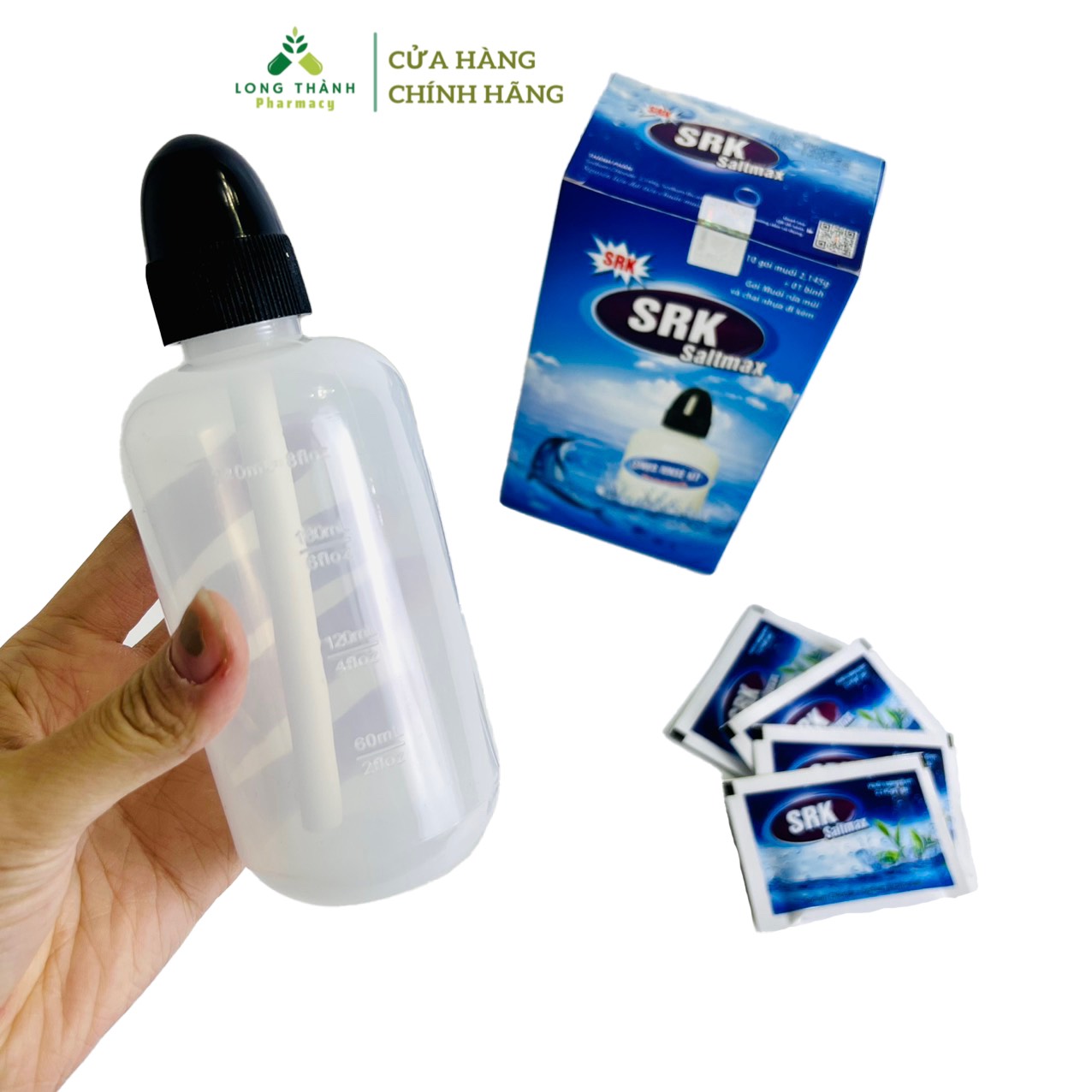Bình rửa mũi SRK Saltmax ( Bình 240ml kèm 10 gói muối )