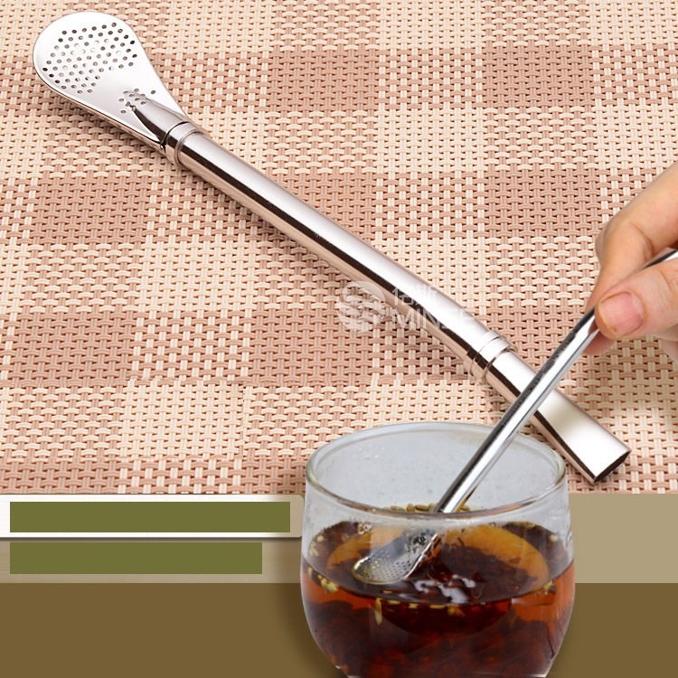 Combo 5 cái - ống hút kiêm muỗng inox