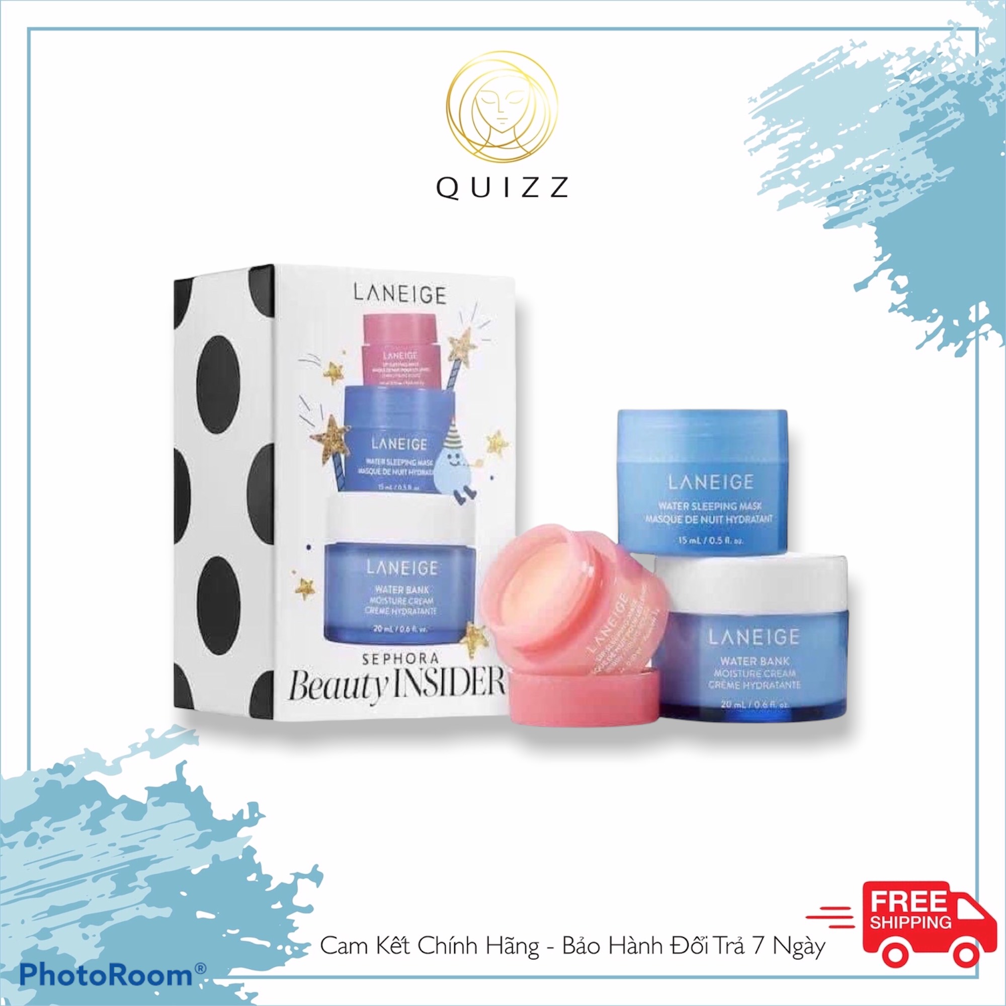[Mini] Set Dưỡng 3 Món Lanei.ge_Quizz Cosmetics