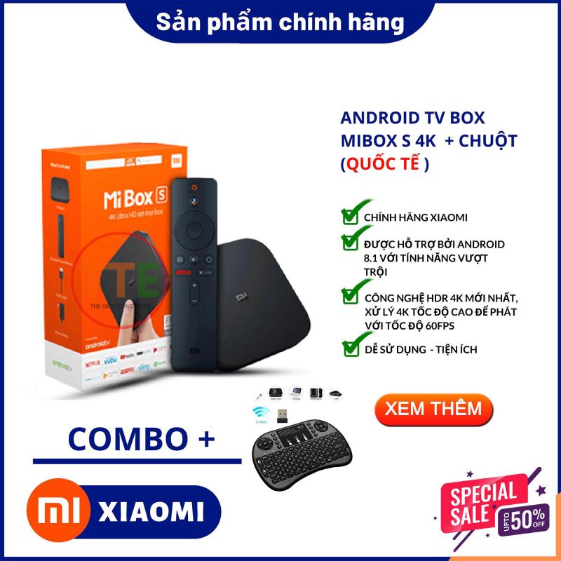Bảng giá [Tặng 01 Chuột không dây ] Tivi box Xiaomi - Android Tivi Box Xiaomi Mibox S 4K Ultra HD Quốc Tế Tiếng Việt - Phân phối