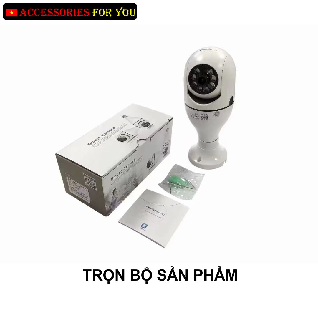 [L] Camera thông minh V380 - E27 đui xoáy [Kèm HDSD tiếng Việt, cài đặt dễ dàng trong 5 phút]