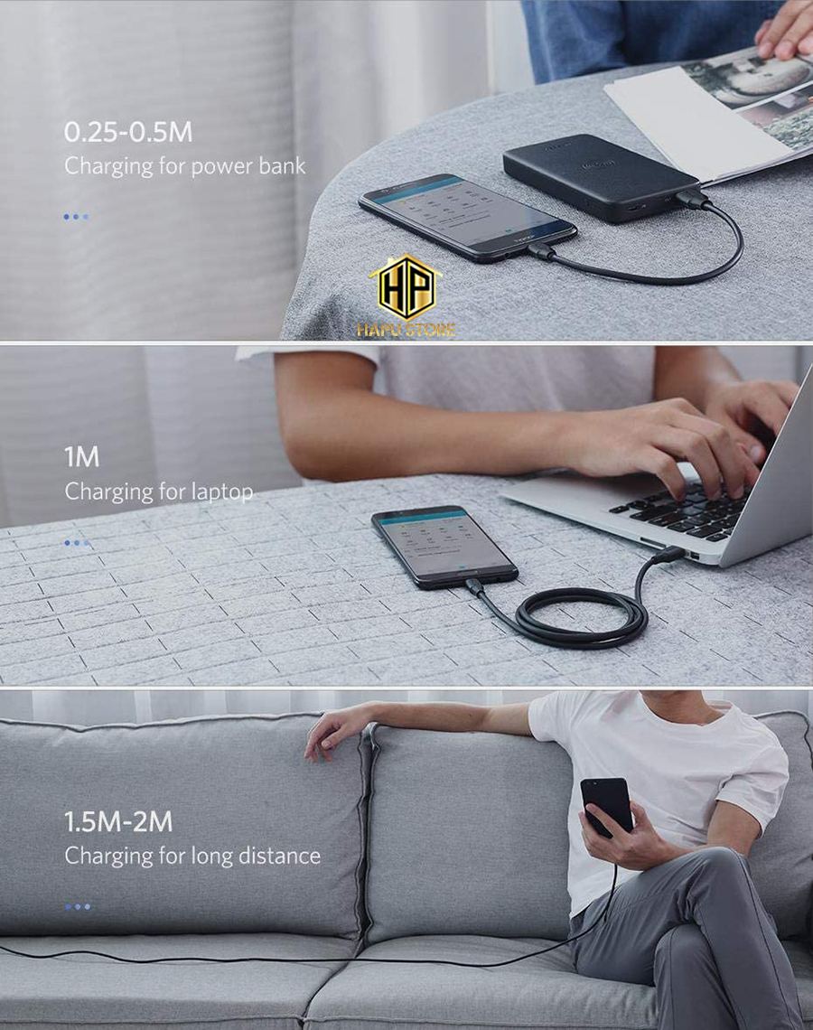 Cáp sạc USB 2.0 to Micro USB Ugreen 60134 - 60137 chính hãng - Hapustore