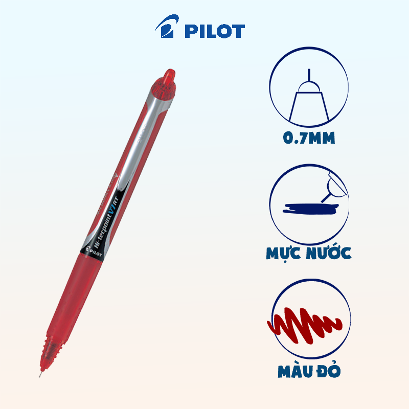 Bút mực nước Pilot Hi-Techpoint BXRT-V7-L mực Xanh/ Đỏ/ Đen