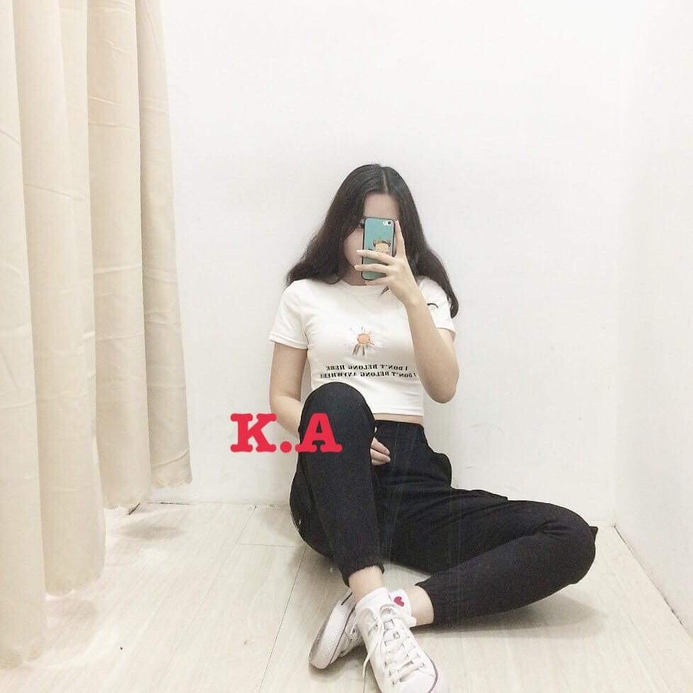 Áo croptop hoa cúc KAN0319