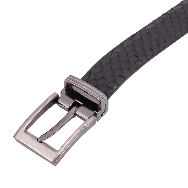 Dây thắt lưng nữ da trăn  màu đen HK5301