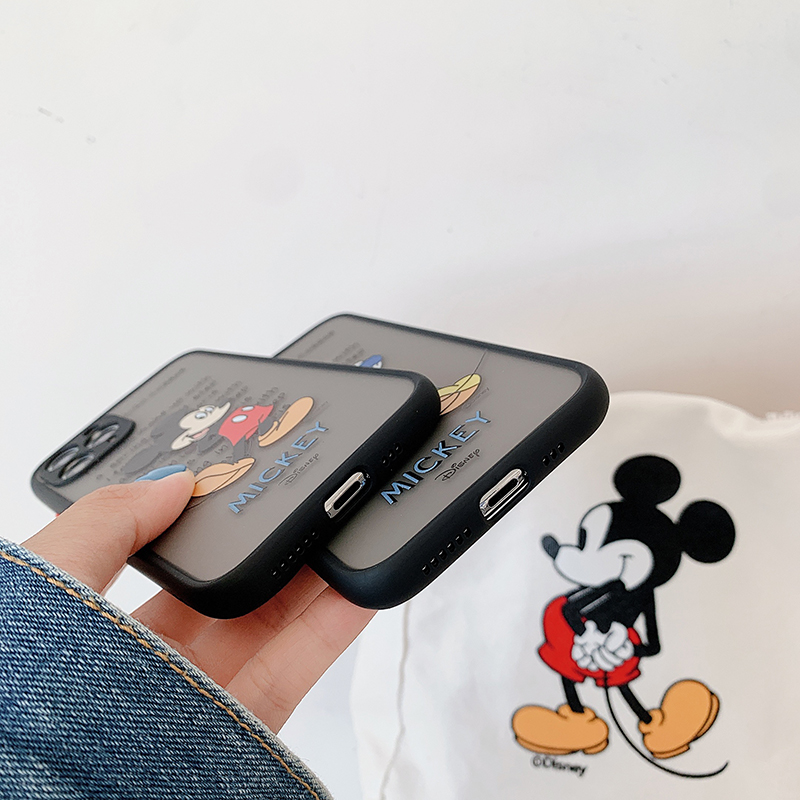 Ốp Lưng Nhám Chống Sock Va Đập Bảo Vệ Camera Mickey Mouse