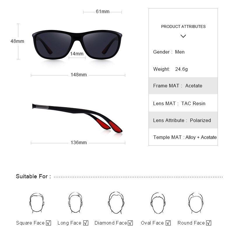 Kính mát Nam [S8310] mắt kính mát Nam Vanimai