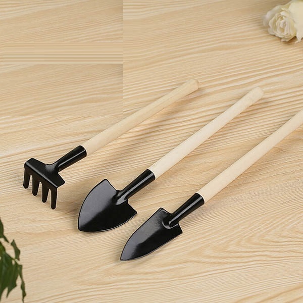 BỘ DỤNG CỤ LÀM VƯỜN MINI CÁN GỖ TIỆN DỤNG