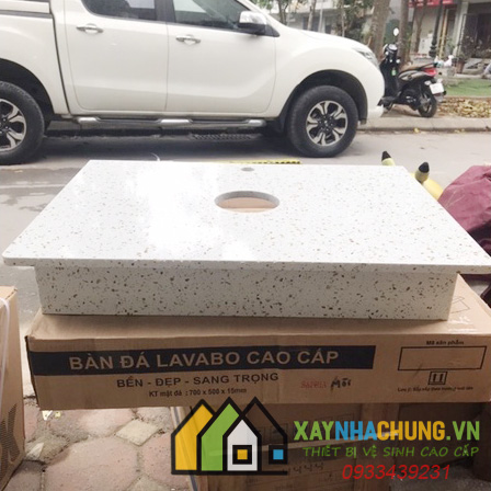 Bàn đá lavabo thạch anh cao cấp