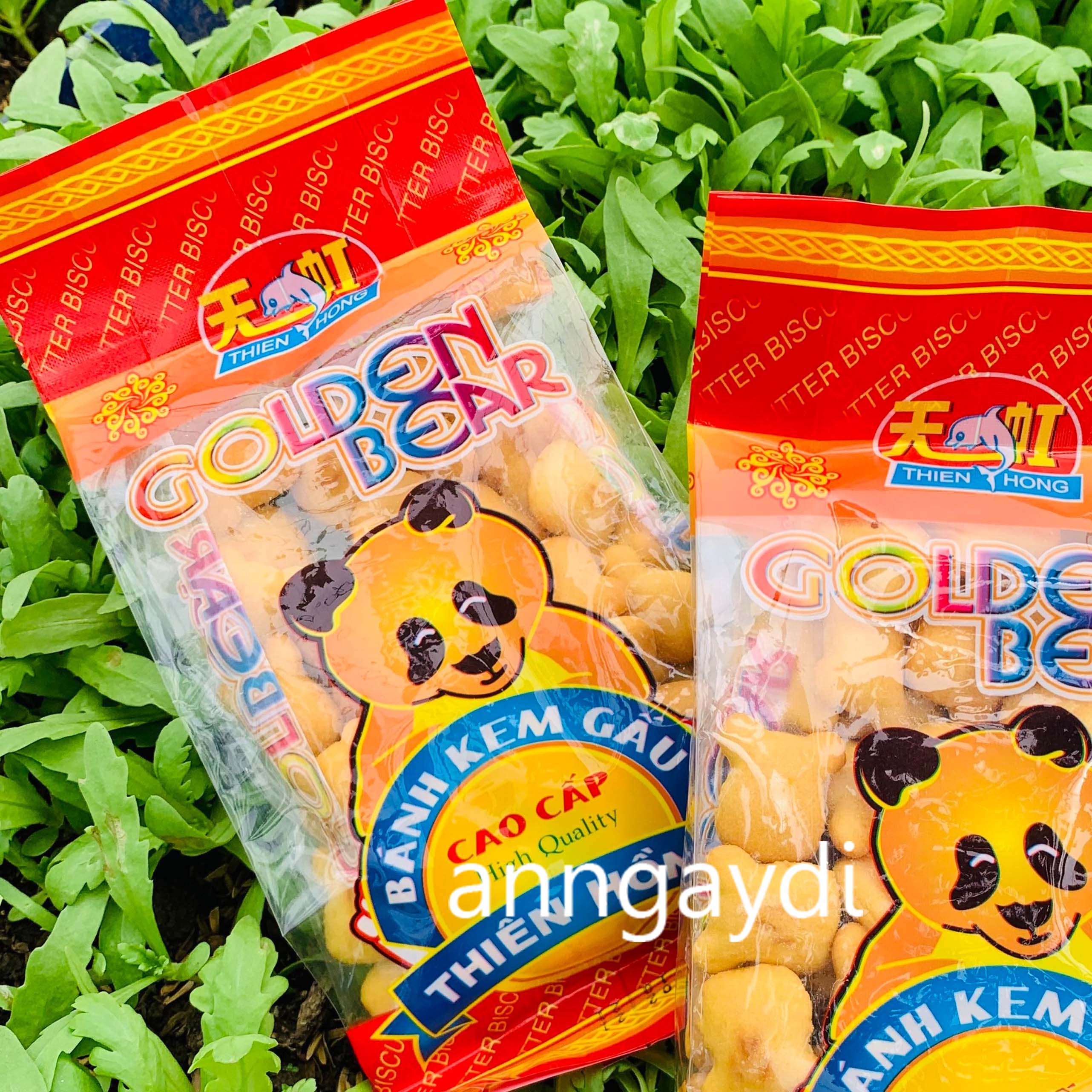 Bánh gấu nhân kem thiên hồng.