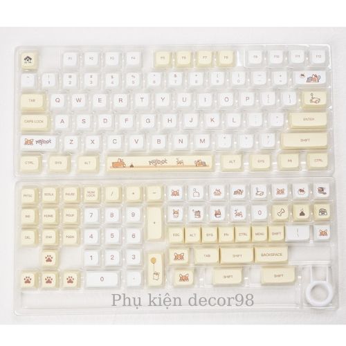 Keycap Corgi profile XDA nhựa PBT