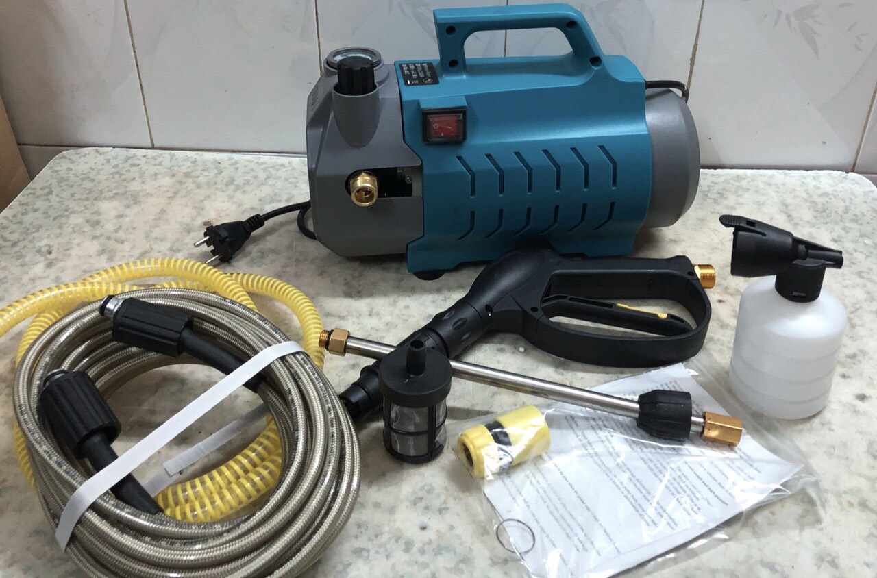 Máy rửa xe SUMO 2300W có chỉnh áp- máy rửa máy lạnh- tặng bình xà phòng và cây nối dài