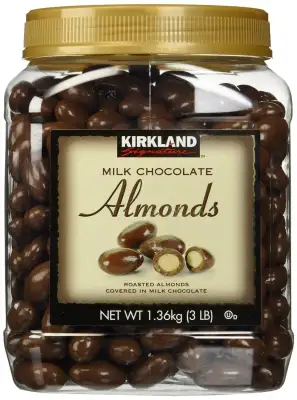 Socola sữa hạnh nhân Kirkland Milk Chocolate with Almonds của Mỹ hộp 1.36kg
