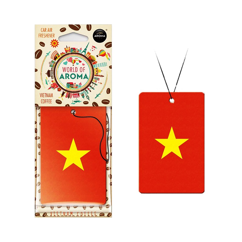 Lá cờ thơm Việt Nam treo xe hương cà phê - Aroma phiên bản giới hạn
