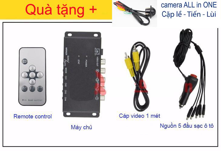 BỘ CHIA 4 MÀN HÌNH CAMERA Ô TÔ 360 ĐỘ