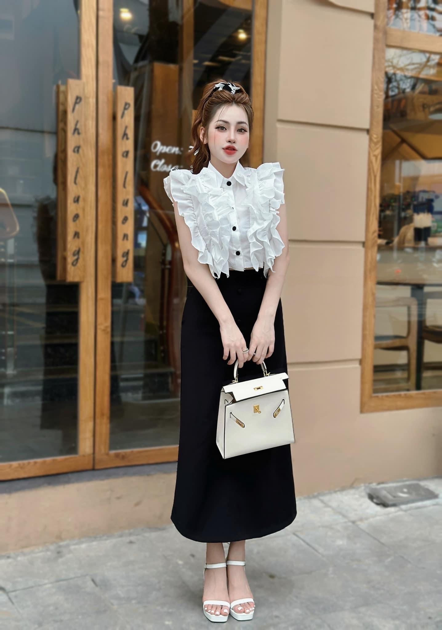Áo Sơ mi 3 lỗ Bánh Bèo Croptop Siêu Hót