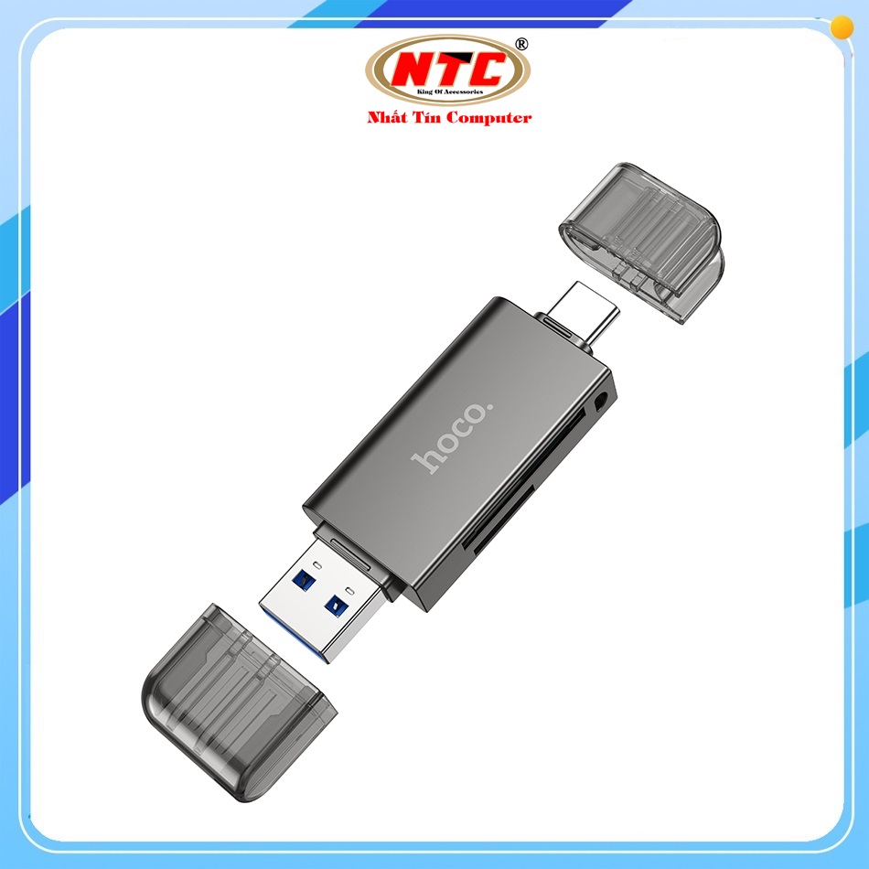 Đầu đọc thẻ nhớ 3.0 hoco hb39 2in1 cổng usb 3.0 và typec - hỗ trợ khe microsd/sd lên đến 2tb - nhất tín computer