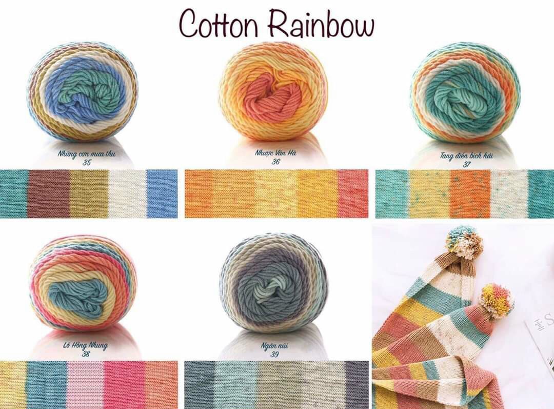 Len cầu vồng Rainbow Cotton 100g