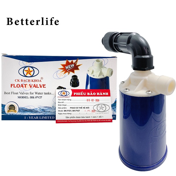 Van phao cơ thế hệ mới - Van Phao Cơ Bách Khoa ( Bơm nước tự động ) Lắp phi 21 và phi 27 - BetterLife