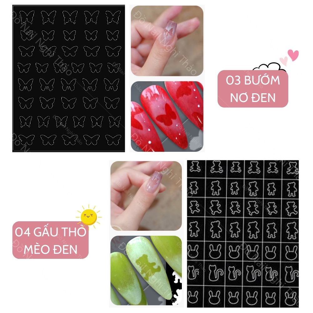 Sticker nail dặm ombre