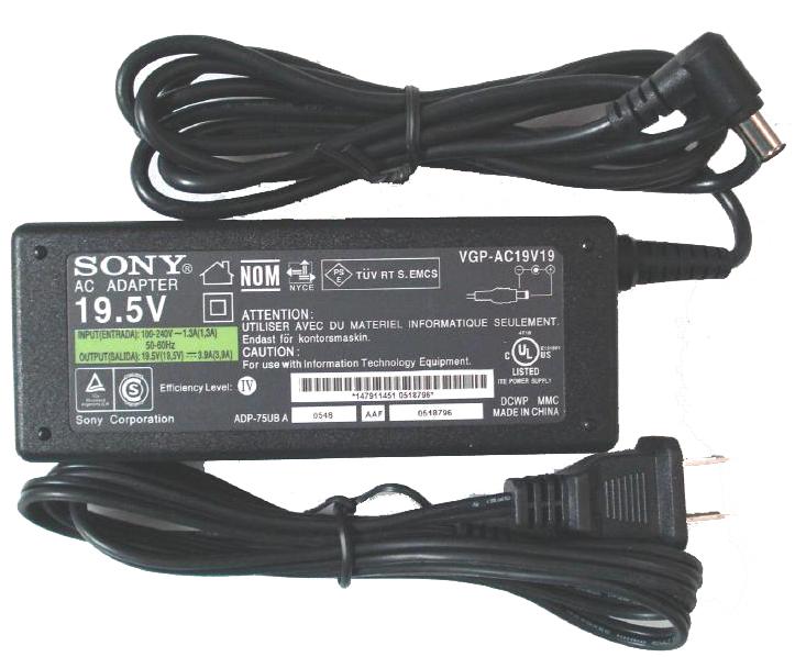 (HCM)Sạc Laptop Sony 19.5V - 3.9A tặng dây nguồn
