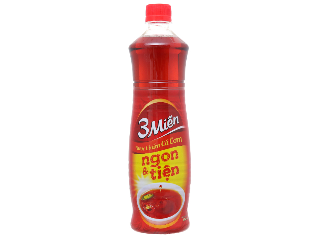 Chai Nước Mắm 3 Miền cá cơm 800ml