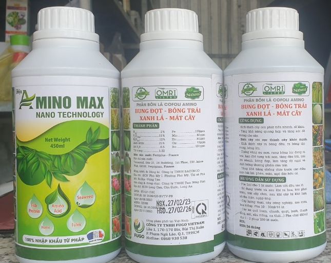AMINO MAX[NANO TECHNOLOGY]- BUNG ĐỌT, MÁT CÂY, BÓNG TRÁI, XANH LÁ