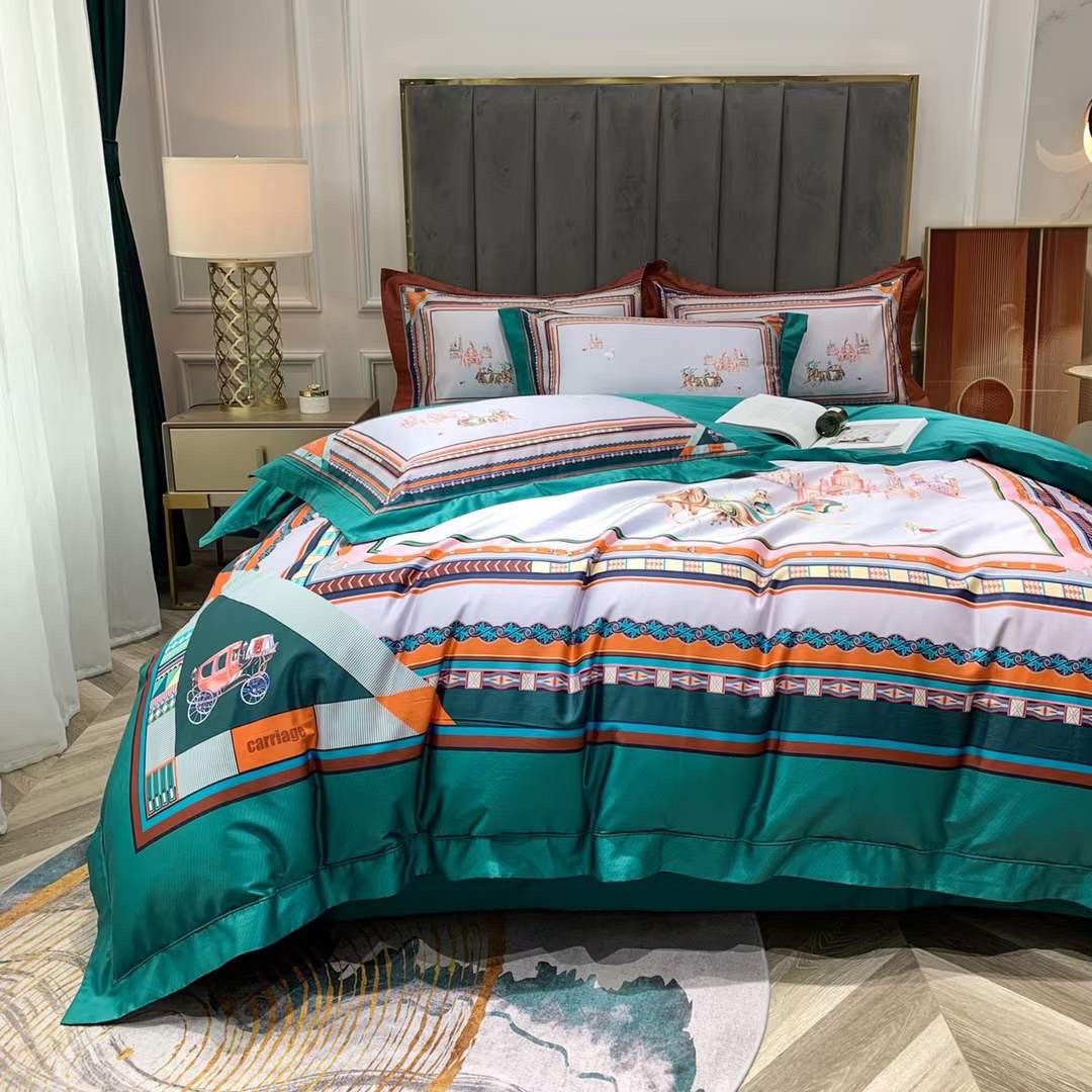 Bộ chăn ga gối 5 món Bộ Lụa cotton 100% 1000TC