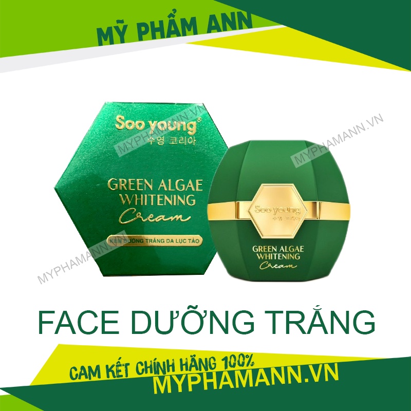 Combo serum tinh chất lục tảo soo young + kem face xanh soo young chính hãng