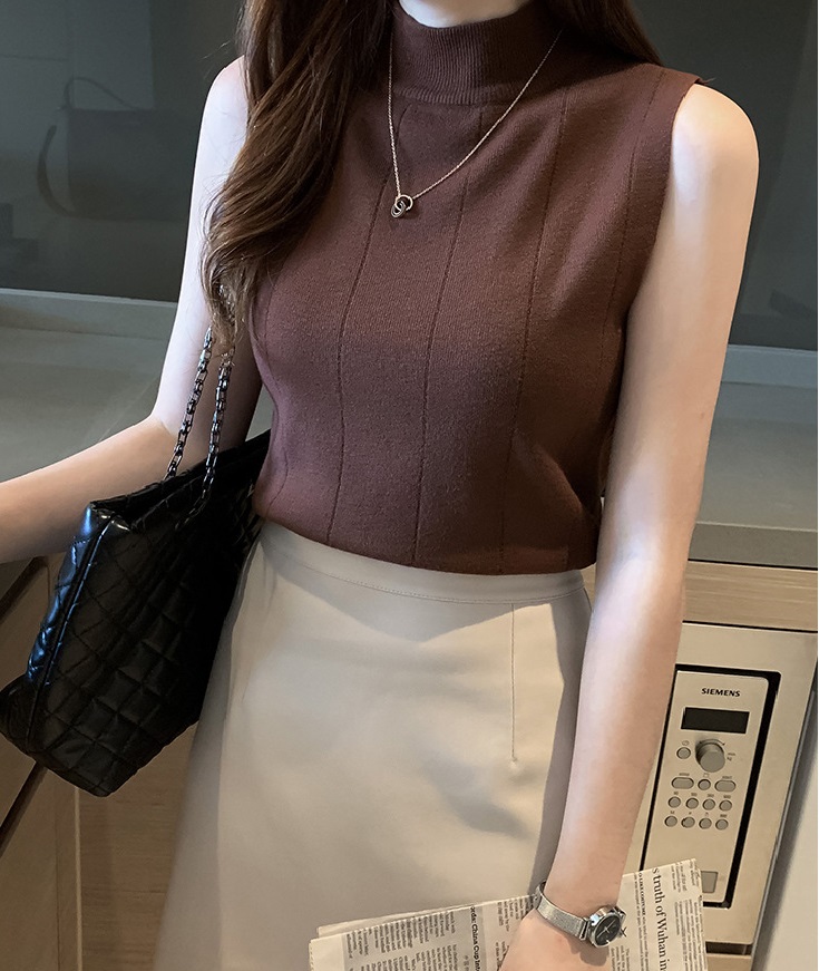 Áo Len Nữ Sát Nách Cổ Tròn