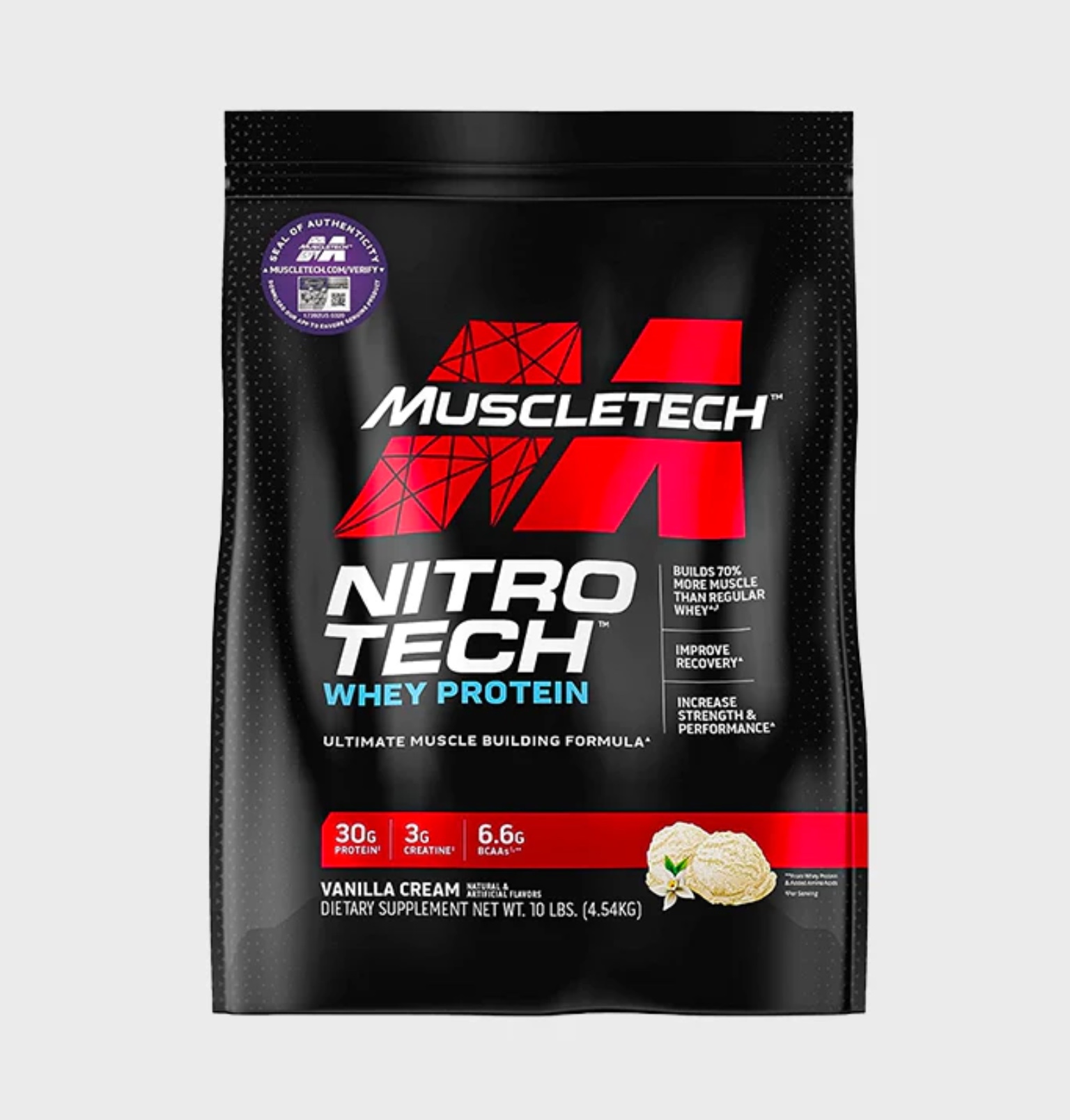 Thực phẩm bổ sung - Sữa tăng cơ NITRO TECH - bịch 10LBS (4.5kg)