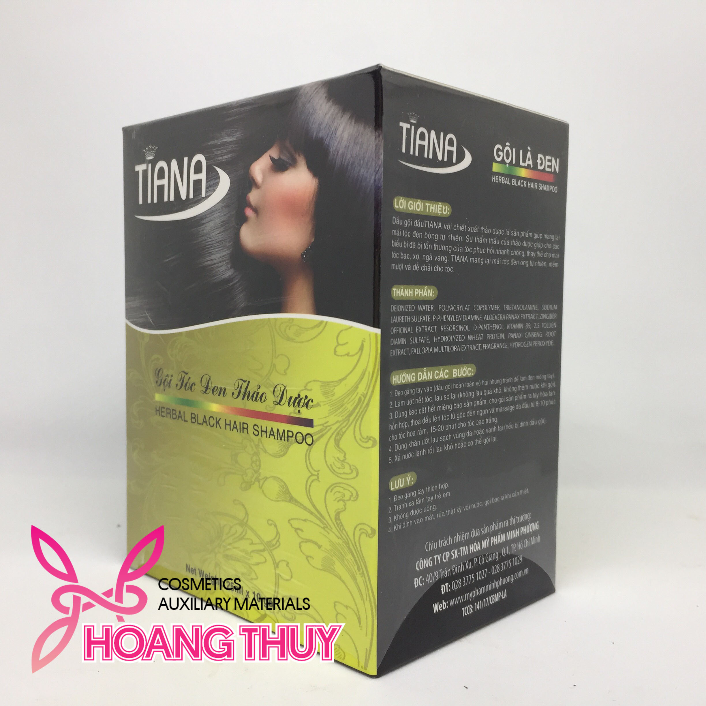 Gội tóc đen thảo dược TIANA (25ml) (10 gói/ hộp)