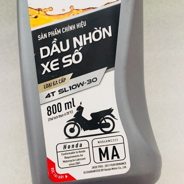 NHỚT HONDA SL10W-30 (nhớt xe số) 800ML