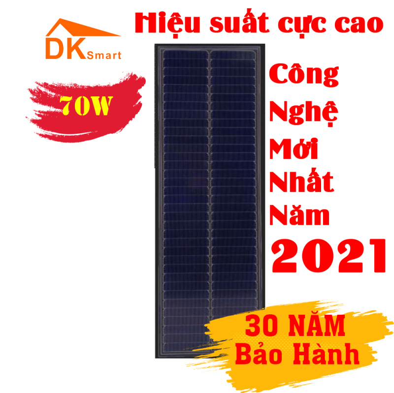 Bảng giá [CÔNG NGHỆ MỚI NHẤT NĂM 2021] Tấm pin năng lượng mặt trời Mono 70W HIỆU SUẤT CỰC CAO (dù trời râm mát nhưng vẫn cho hiệu suất cao hơn loại thường 20%)  - BẢO HÀNH 30 NĂM