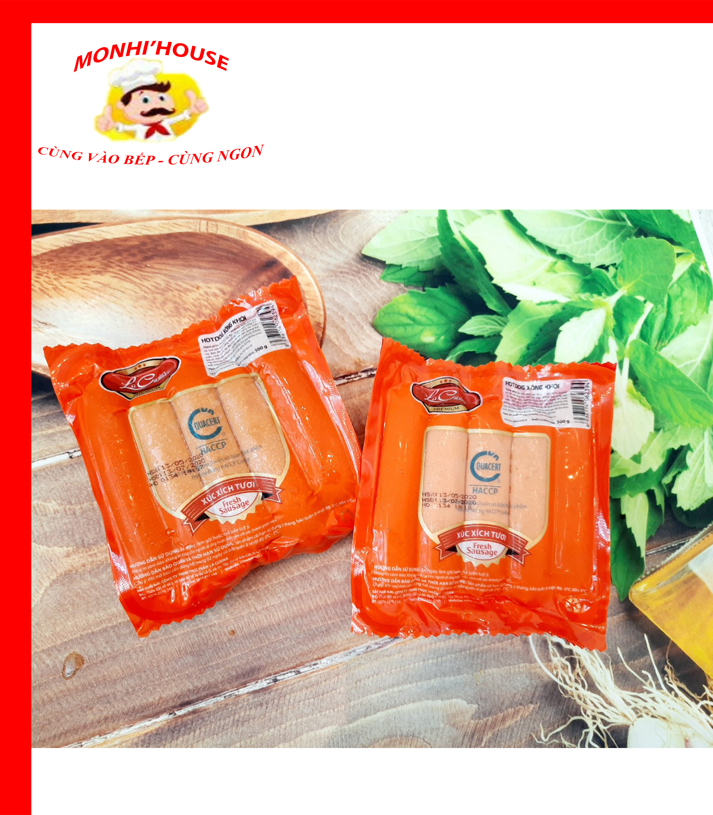 1Kg Xúc Xích Đức LC siêu ngon