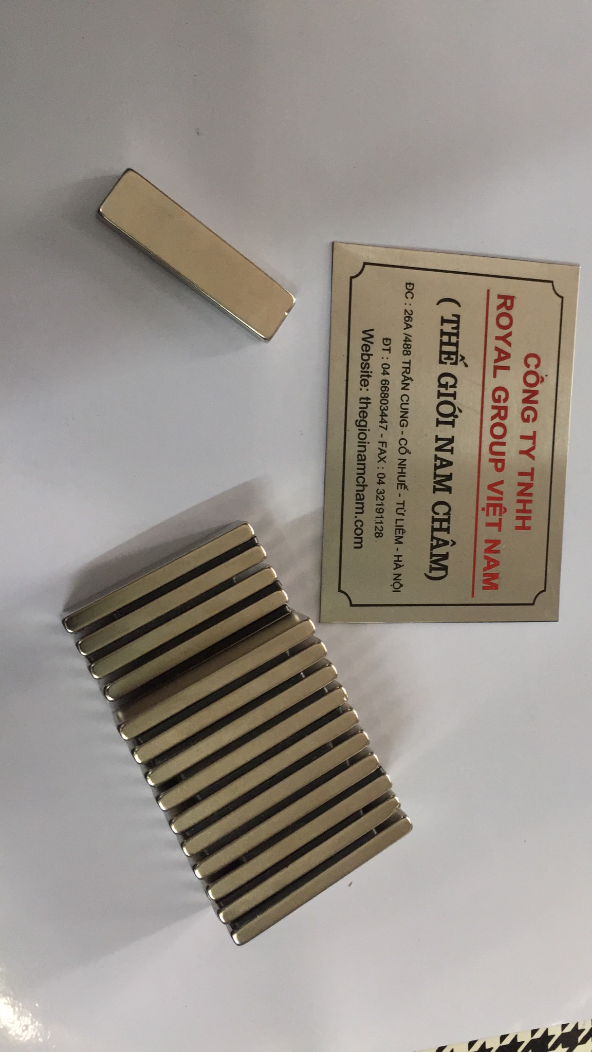 Bộ 10 viên Nam châm đất hiếm 50x15x5mm