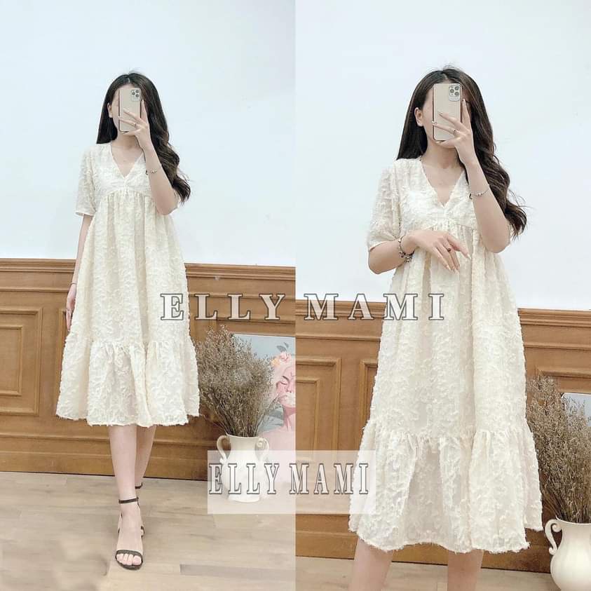 Váy bầu, đầm bầu dáng suông sét cặp mẫu thiết kế