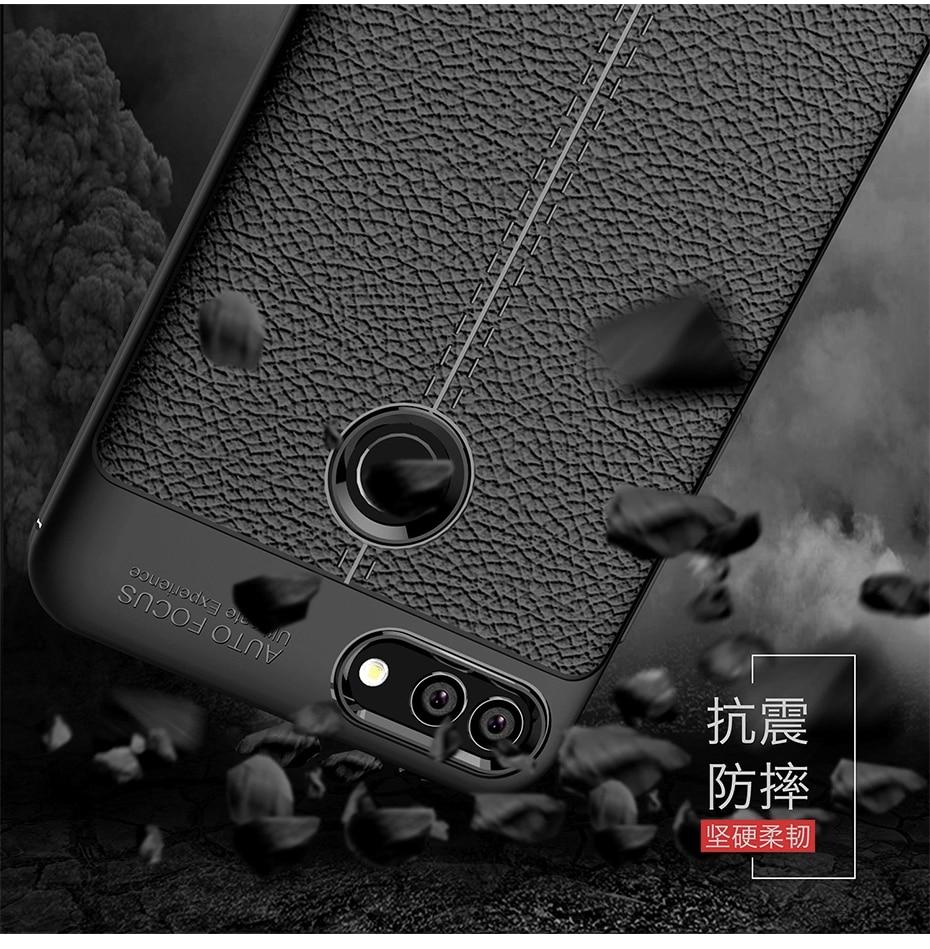 Ốp Lưng Silicon Vân Da Cho Huawei Y7 Prime (2018) - Auto Focus