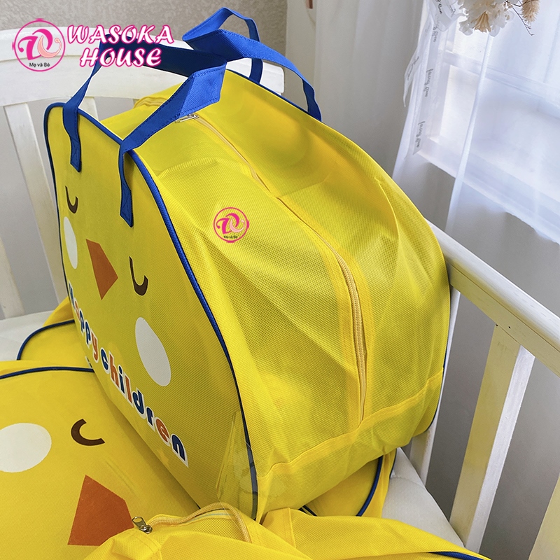 Túi vải đựng bộ gối nệm cho bé đi học, vải không dệt 50cm