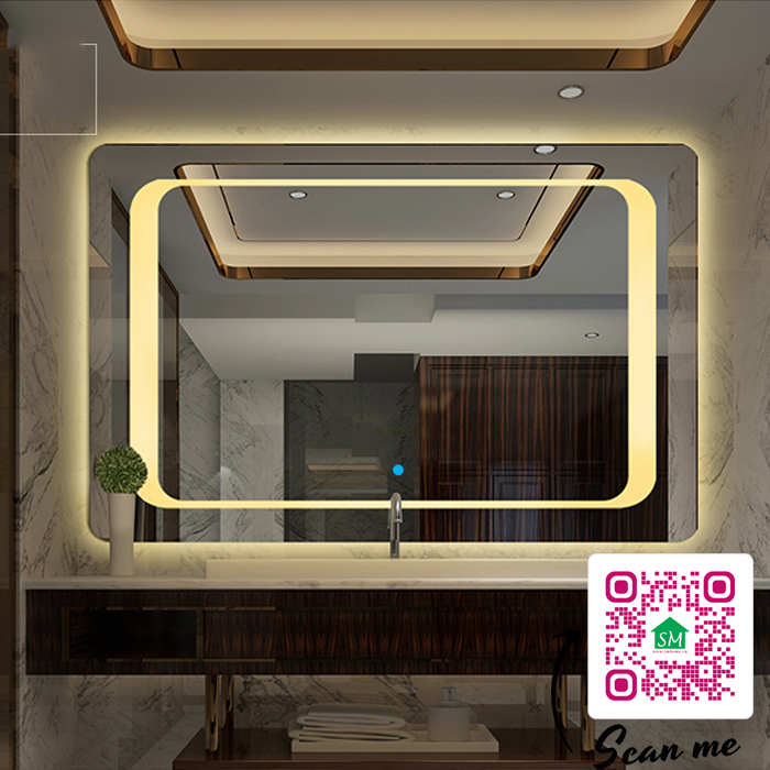 [kích thước 500 x 700mm]Gương đèn led phòng tắm SMHome GNT01 - Tích hợp đèn led và công tắc cảm ứng trên gương