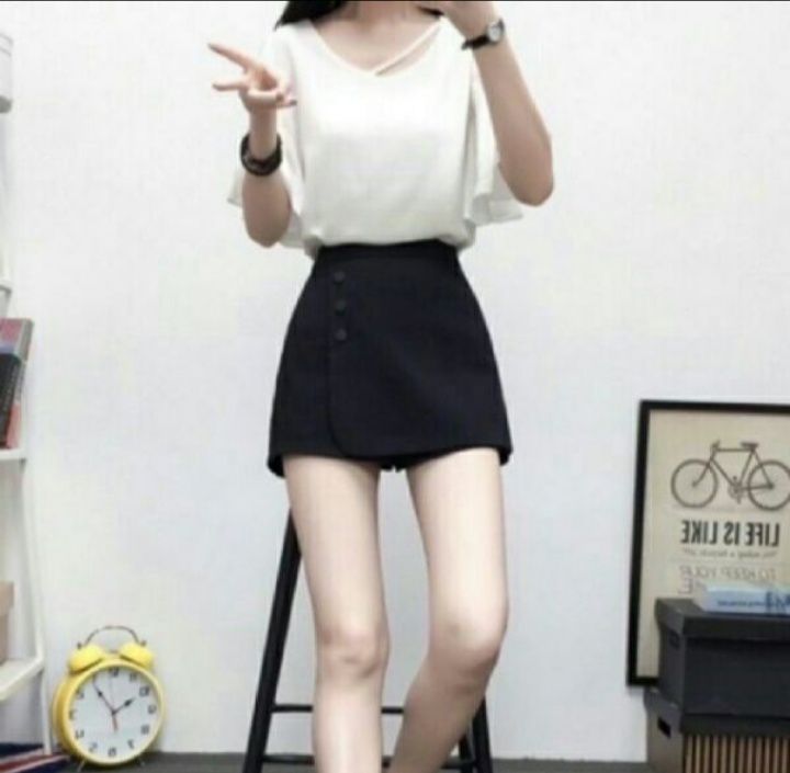 Quần giả váy nữ 3 khuy kiểu mới