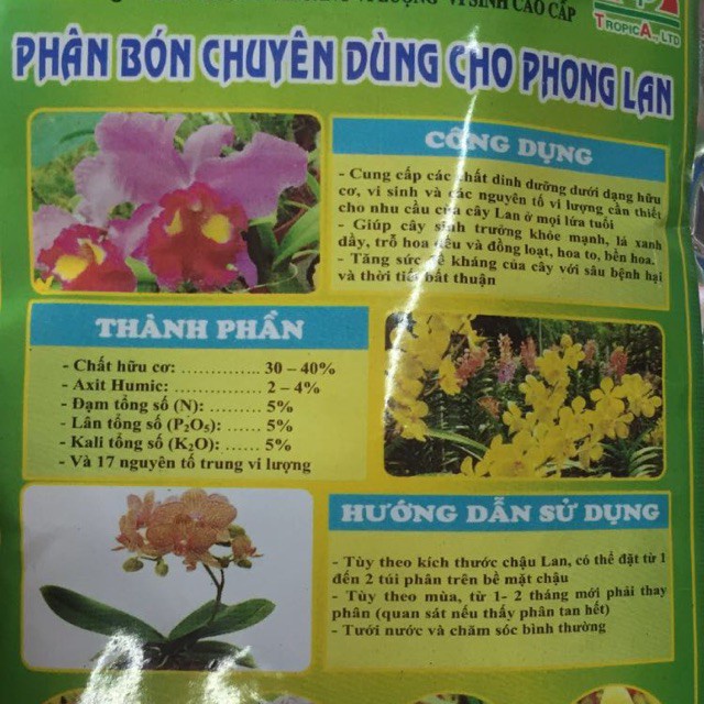 PHÂN BÓN CHUYÊN DÙNG CHO PHONG LAN TAN CHẬM - Gói 30 túi (dạng túi đặt gốc)